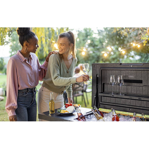 Keter Unity Patio Cooler Partytafel - 95.5x58.4x89.8cm - Zwart