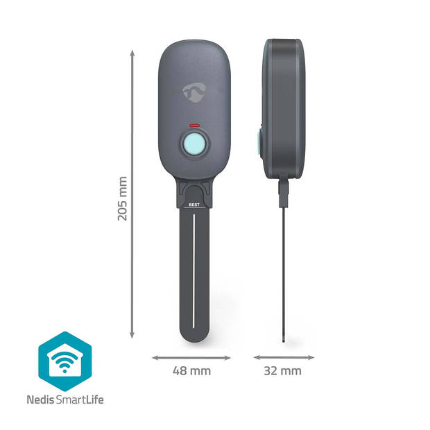 Nedis SmartLife Bodemvochtmeter - BTSM1GY - Grijs