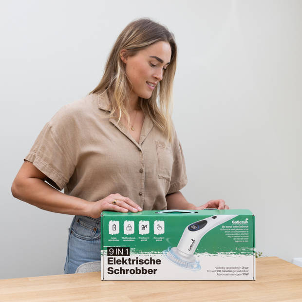 GoScrub® Cleaning King V2 - Elektrische Schoonmaakborstel – Schrobber - Schrobborstel - 9 opzetstukken