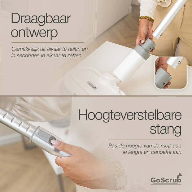 GoScrub® Draadloze Elektrische Dweil - Dweilsysteem voor Harde & Houten Vloeren - Stille, Wendbare Vloerreiniger