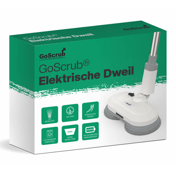 GoScrub® Draadloze Elektrische Dweil - Dweilsysteem voor Harde & Houten Vloeren - Stille, Wendbare Vloerreiniger