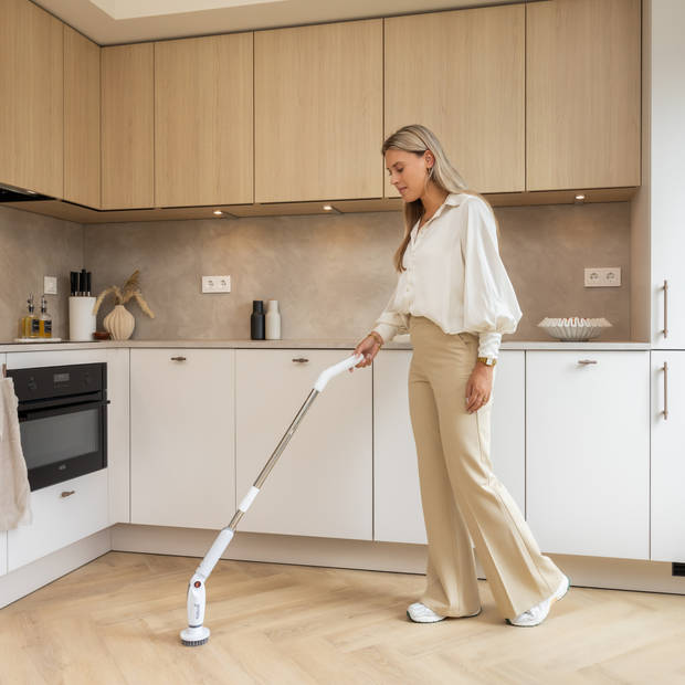 GoScrub® Cleaning Hero V1 - Wit - Elektrische Schoonmaakborstel – Schrobber - Schrobborstel - 9 opzetstukken