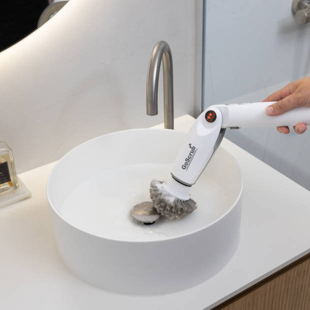 GoScrub® Cleaning Hero V1 - Wit - Elektrische Schoonmaakborstel – Schrobber - Schrobborstel - 9 opzetstukken