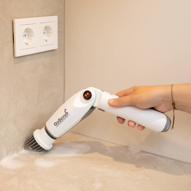 GoScrub® Cleaning Hero V1 - Wit - Elektrische Schoonmaakborstel – Schrobber - Schrobborstel - 9 opzetstukken