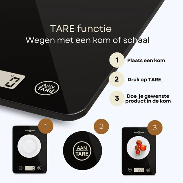 Keukenvriend © Keukenweegschaal - Digitale keukenweegschaal - Kitchen scale - Weegschaal Keuken - Inclusief batterijen