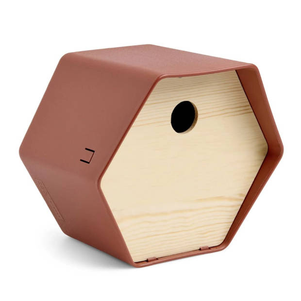 Capi Vogelhuisje Hive 1 rond gat 19x23x20 cm bruin