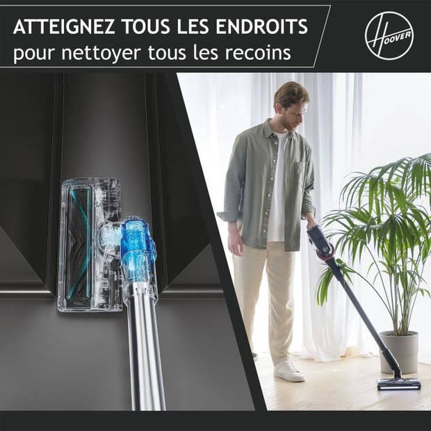 Hoover HF410H Draadloze Steelstofzuiger - 190 W - Autonomie: 30 min - 0,7 L