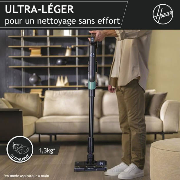 Hoover HF201P Draadloze Steelstofzuiger - Ultralichte, krachtige 50AW, speciale turboborstel voor huisdier haren