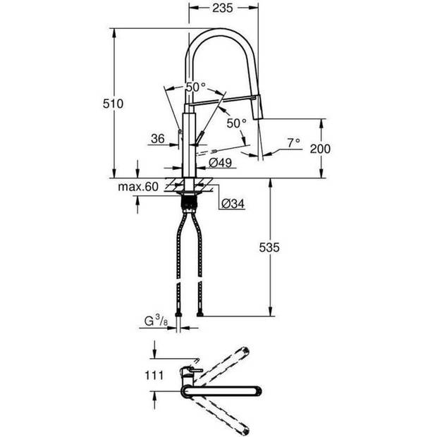 GROHE Concetto spoelbakmengkraan 31491000