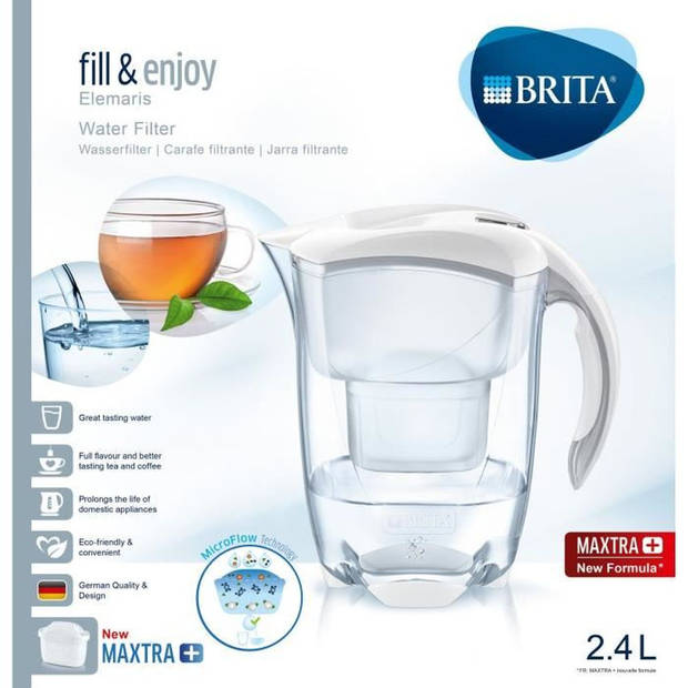 BRITA filterkaraf ELEMARIS Wit + 1 reservepatroon