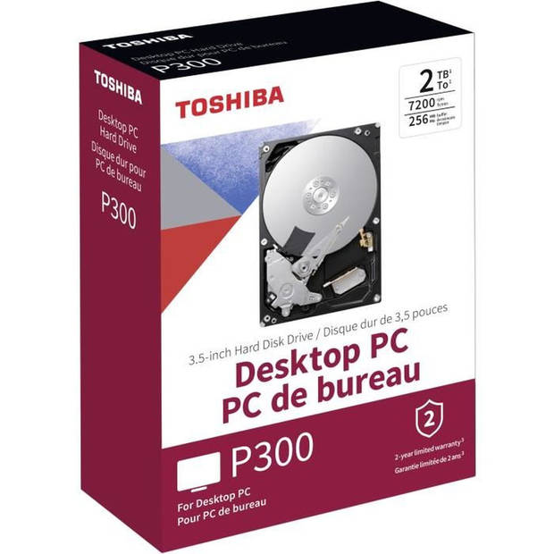 TOSHIBA - P300 - Hoogwaardige interne SSD-schijf - 2 TB - 7200 rpm - 256 MB - SMR. Doos