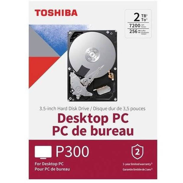 TOSHIBA - P300 - Hoogwaardige interne SSD-schijf - 2 TB - 7200 rpm - 256 MB - SMR. Doos