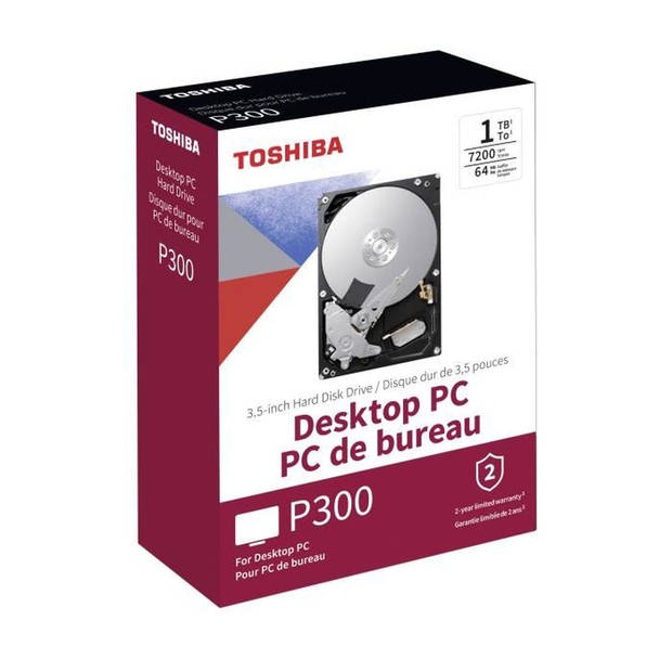 TOSHIBA - Interne harde schijf - P300 - 1 TB - 7.200 RPM - 3.5 (HDWD110EZSTA)