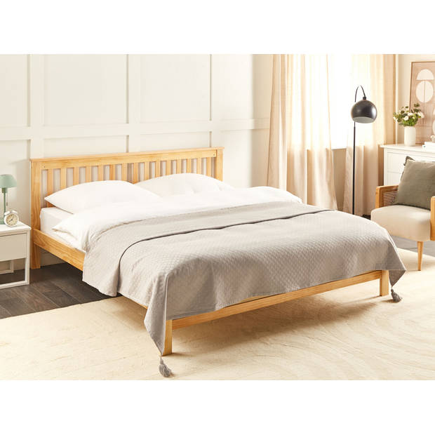 Beliani LINDULA - Sprei-Beige-Katoen