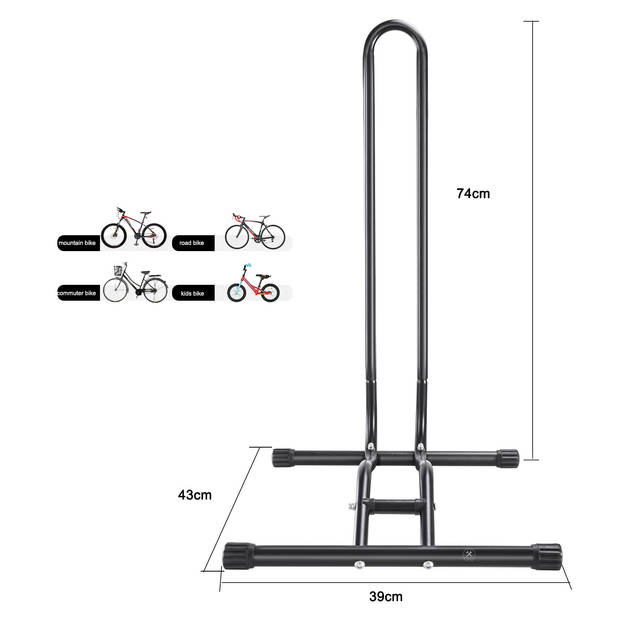 4toolz® Universeel Display Fietsenrek - fiets standaard - zwart