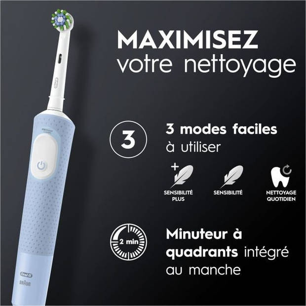 ORAL-B Vitality Pro elektrische tandenborstel - Blauw - 3 poetsstanden - Inclusief opzetborstel