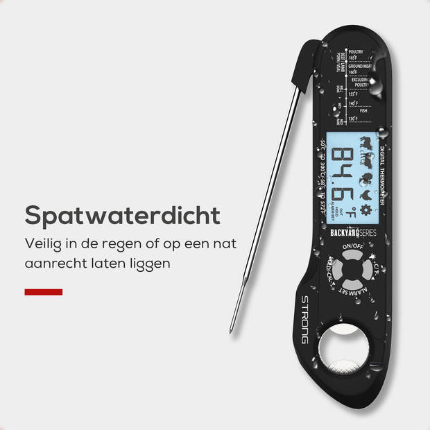 Backyard Series Vleesthermometer - Digitale Keukenthermometer - BBQ Thermometer - Oventhermometer