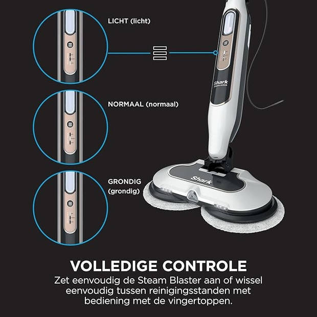 Shark Stoomreiniger - 3 Stoom Standen - Geschikt voor alle harde vloeren - S8201EU