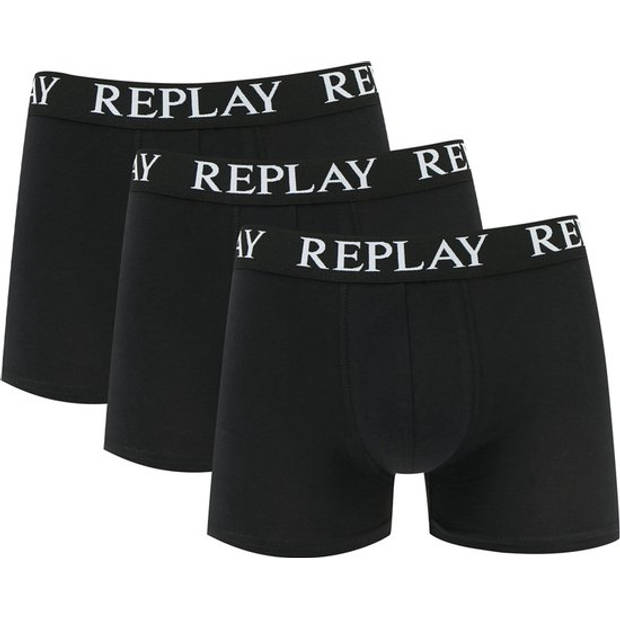 Replay - Boxer 3P - Zwart Ondergoed Heren Maat L