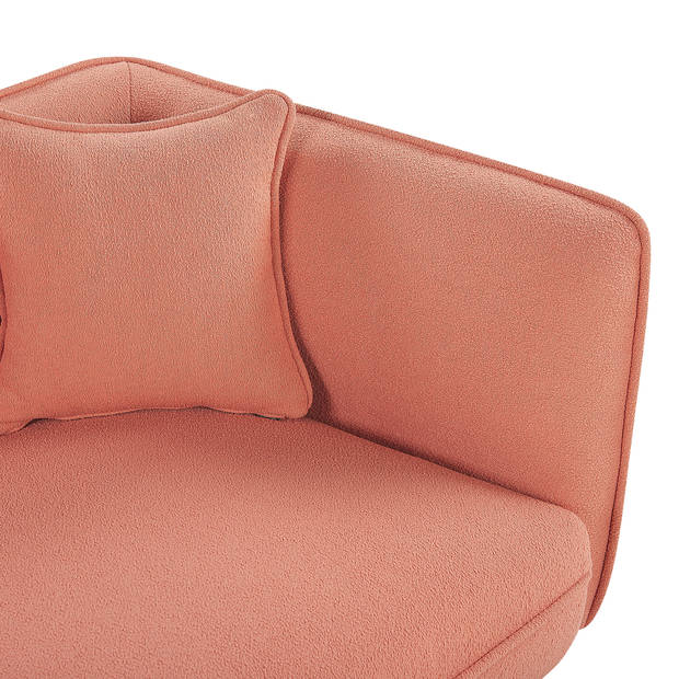 Beliani CHEVANNES - Chaise longue-Roze-Bouclé