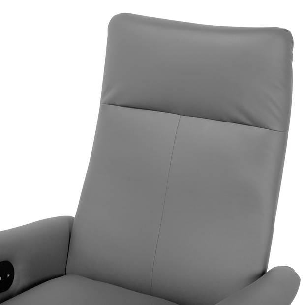 Beliani PRIME - TV-fauteuil-Grijs-Kunstleer