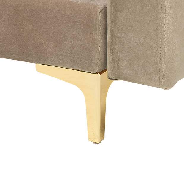 Beliani ABERDEEN - Fauteuil-Beige-Fluweel