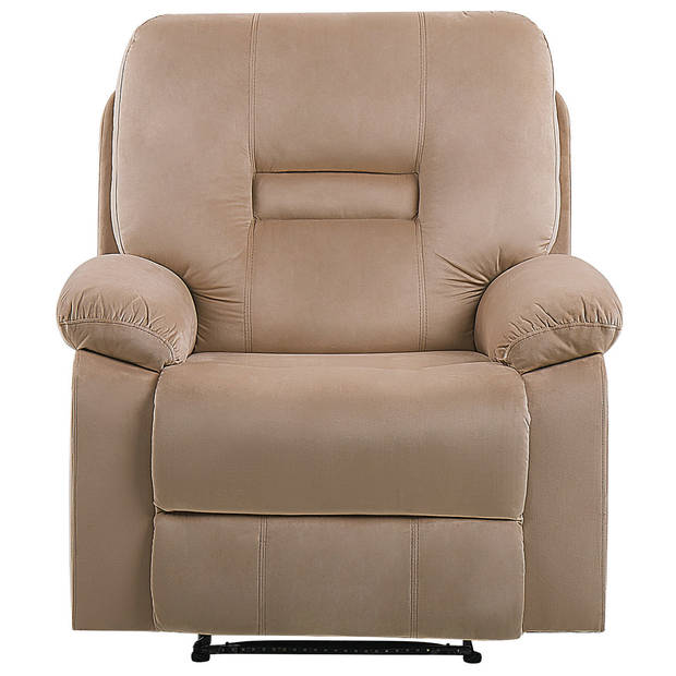 Beliani BERGEN - TV-fauteuil-Beige-Fluweel