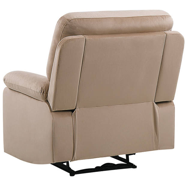 Beliani BERGEN - TV-fauteuil-Beige-Fluweel