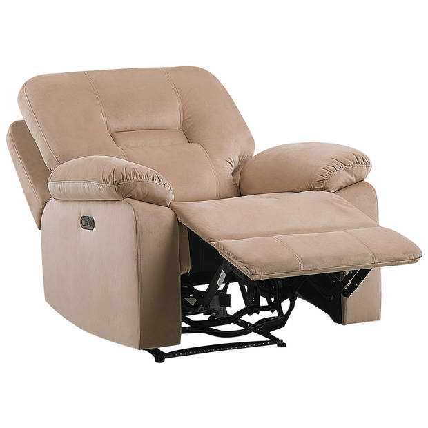 Beliani BERGEN - TV-fauteuil-Beige-Fluweel