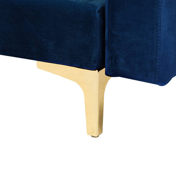 Beliani ABERDEEN - Modulaire Sofa-Blauw-Fluweel