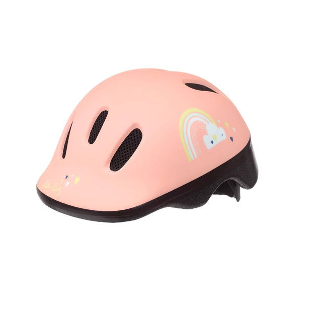 Pol Baby helm happy rainbow xxs 44-48 cm roze