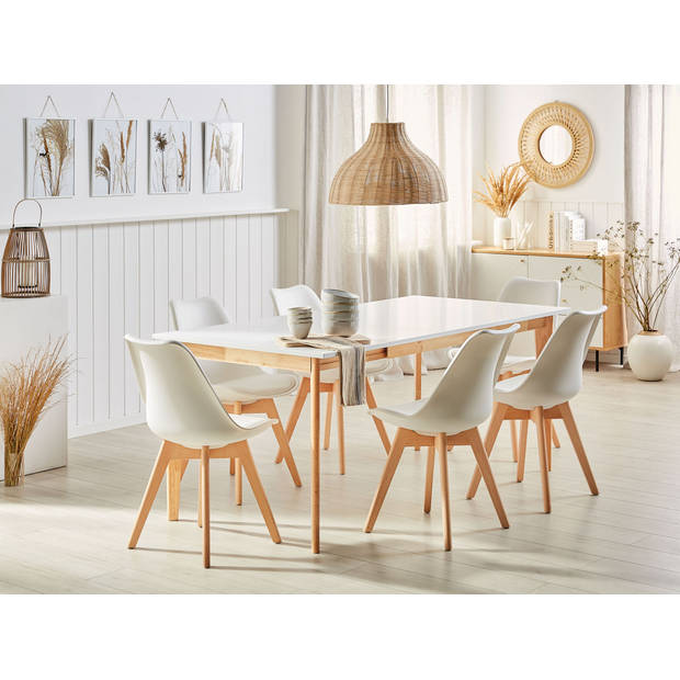 Beliani SOLA - Eettafel-Wit-MDF