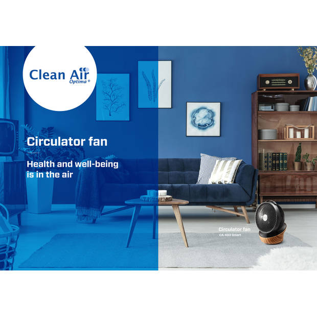 Clean Air Optima® Wood design circulator-ventilator CA-403 Smart