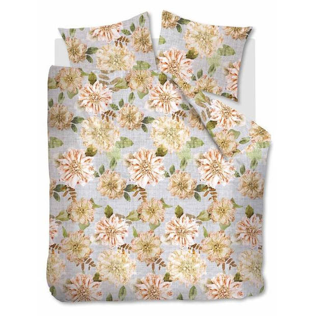 Beddinghouse dekbedovertrek Linen Flower - Naturel - 1-Persoons 140x200/220 cm