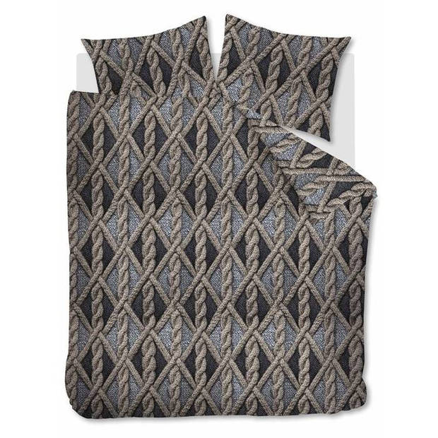 Beddinghouse Flanel dekbedovertrek Aran Knit - Grijs - 2-Persoons 200x200/220 cm