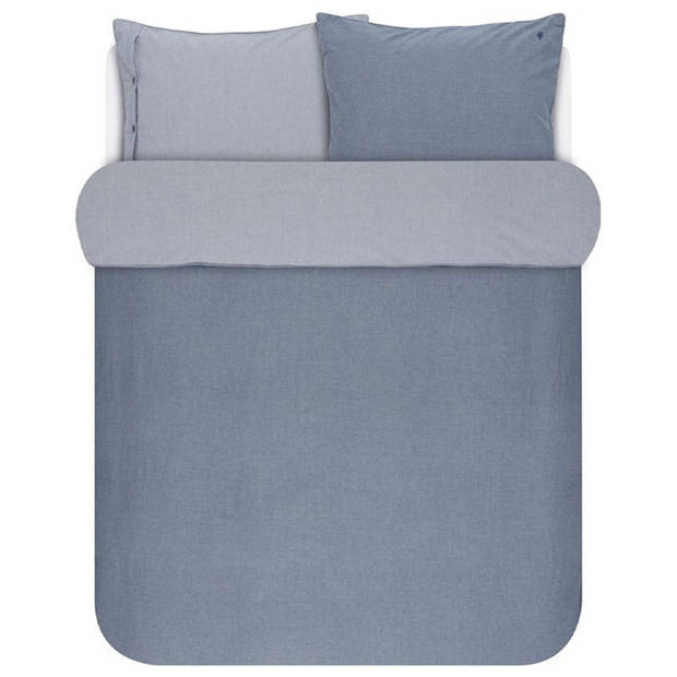 Marc O'Polo Dekbedovertrek Washed Chambray - Blauw - Lits-jumeaux 240x200/220 cm