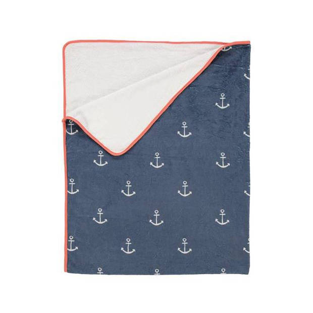 Covers & Co Plaid Anchor - Blauw