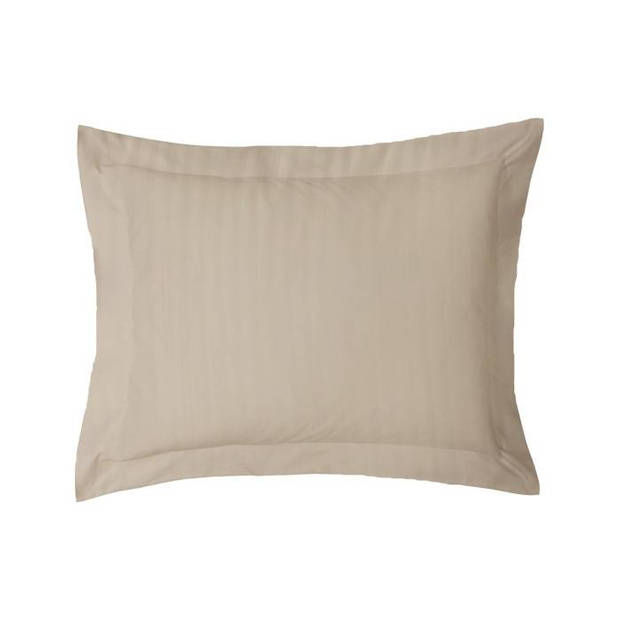 iSleep Kussensloop Satijnstreep - Medium Beige