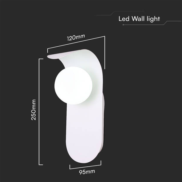 V-TAC VT-10113-W LED-spotjes - G9 Wandmontage - IP20 - Wit