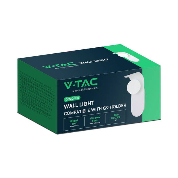 V-TAC VT-10113-W LED-spotjes - G9 Wandmontage - IP20 - Wit