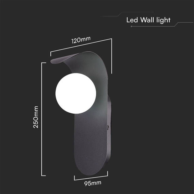 V-TAC VT-10113-B LED-spotjes - G9 Wandmontage - IP20 - Zwart