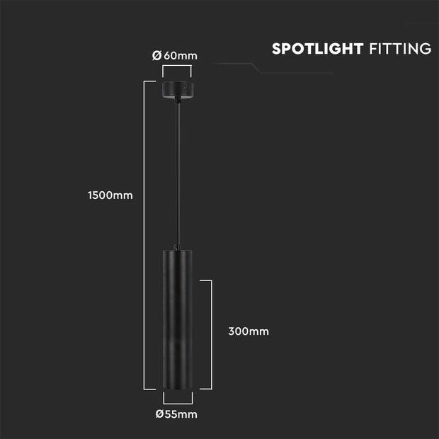 V-TAC VT-976-300 LED-spots - Hangende armaturen - GU10 - IP20 - Zwart - Modelnr: - VT-976-300