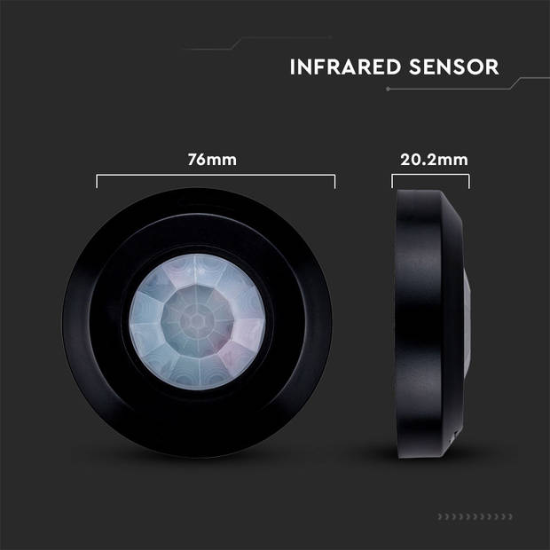 V-TAC VT-8091 Bewegingssensoren - Infraroodsensor - IP20 - Modelnr: - VT-8091