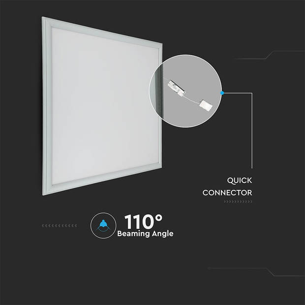 V-TAC VT-629 Witte LED Panelen - 60x60 - Samsung - IP20 - 29W - 3480 Lumen - 6400K - 5 Jaar 6 stuks/verpakking