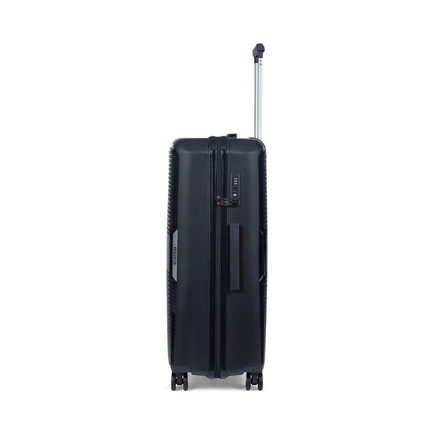 TravelZ Swinger Grote reiskoffer 78cm - Trolley 105 ltr met TSA-slot - Zwart