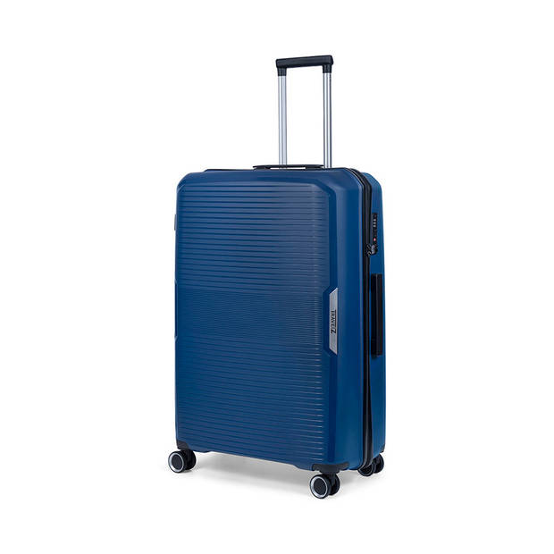 TravelZ Swinger Grote reiskoffer 78cm - Trolley 105 ltr met TSA-slot - Blauw