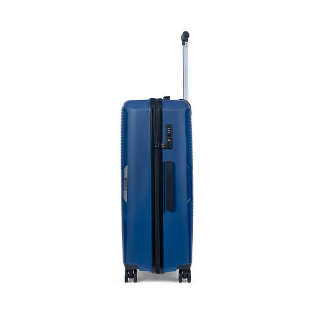 TravelZ Swinger Grote reiskoffer 78cm - Trolley 105 ltr met TSA-slot - Blauw