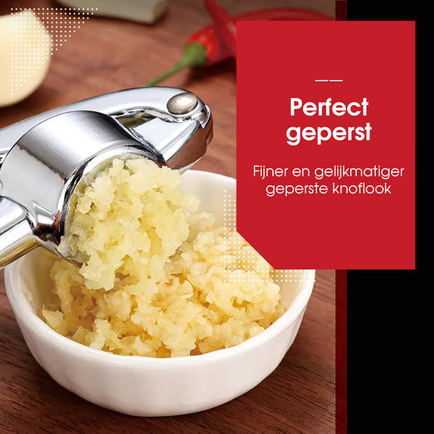 HGMD Knoflookpers RVS - Knoflookpers/Gemberpers - Garlic press - Vaatwasser bestendig