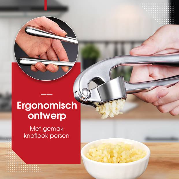 HGMD Knoflookpers RVS - Knoflookpers/Gemberpers - Garlic press - Vaatwasser bestendig