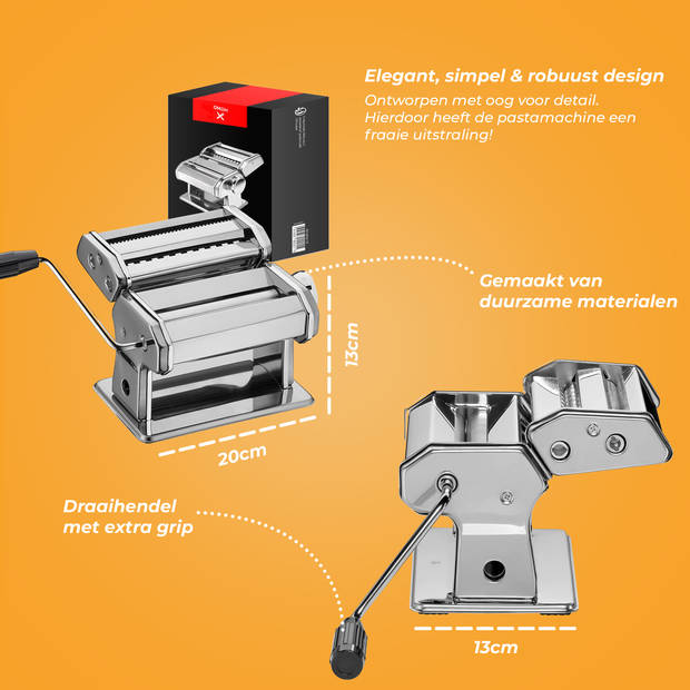 HGMD Pastamachine - Pastamaker - Pasta Machine - Maker - Pastamachines - RVS